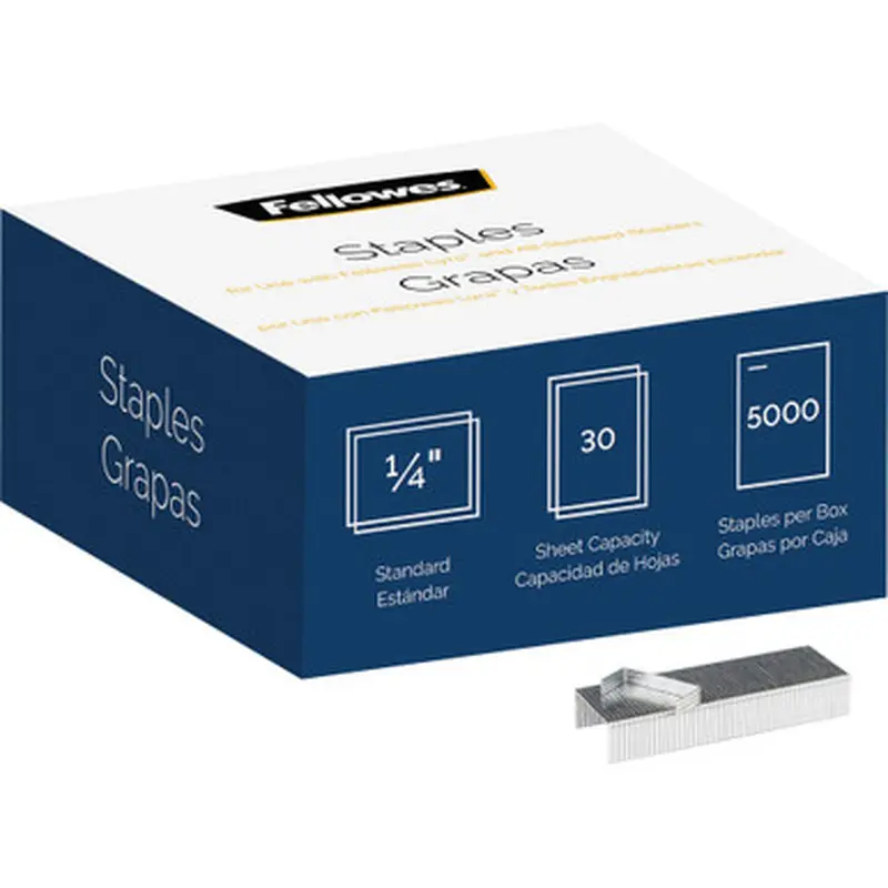 Fellowes 5009501 5000pk Half-Strip Standard Staples