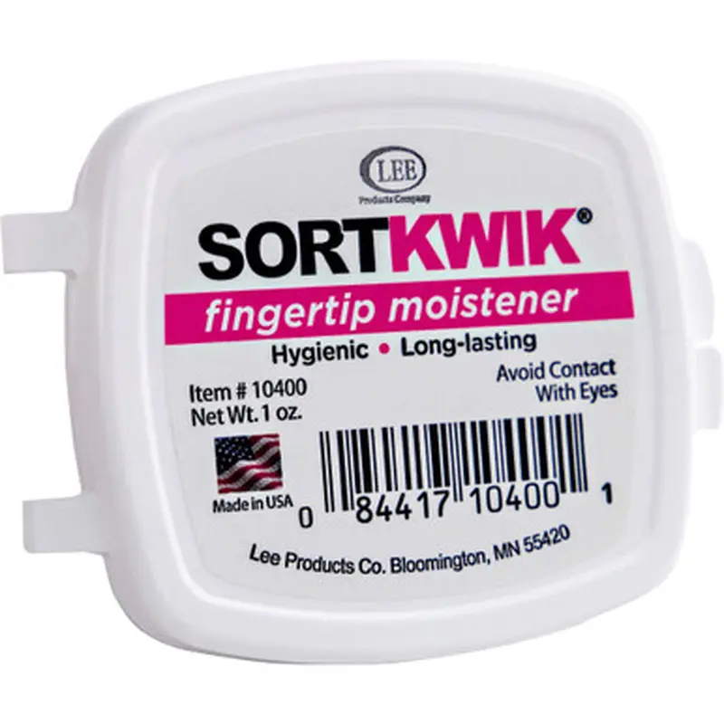 LEE 10400 Sortkwik Fingertip Moistener with Nonskid Base