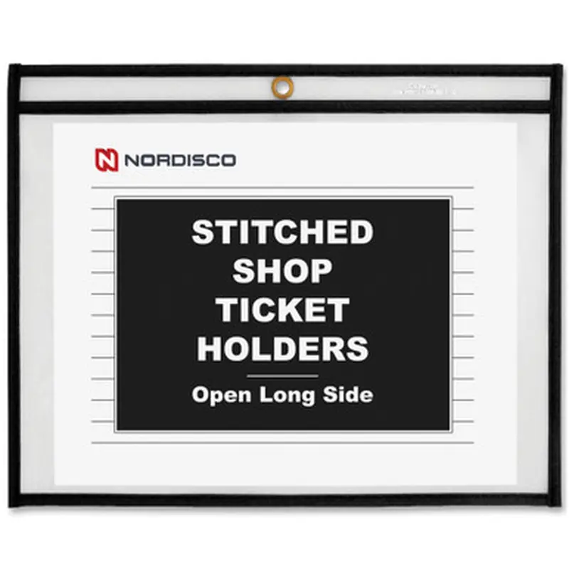 C-Line 49911 Shop Ticket Holders, Insert Size 8-1/2 x 11&quot, Open Long Side, Box of 25