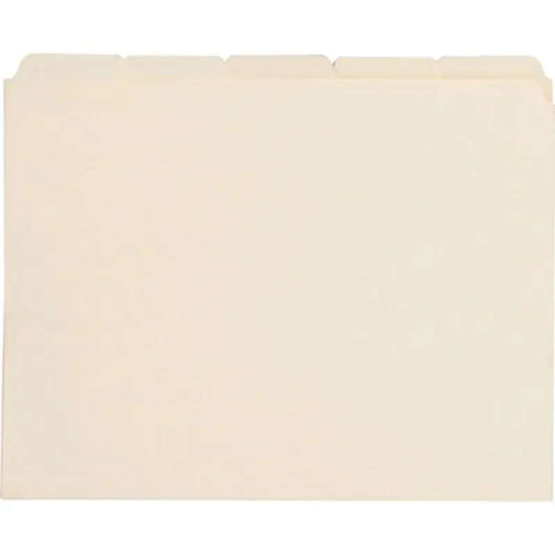 Business Source 43567 1/5 Cut Tab Manila File Folders