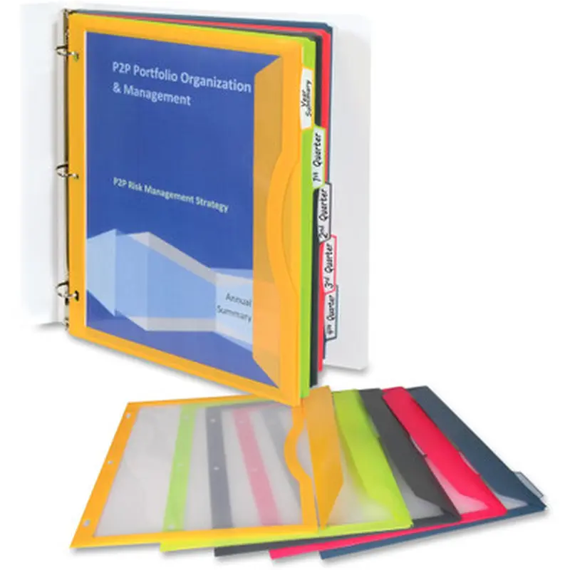 C-Line 06650 Write-on Tab Poly Binder Pockets