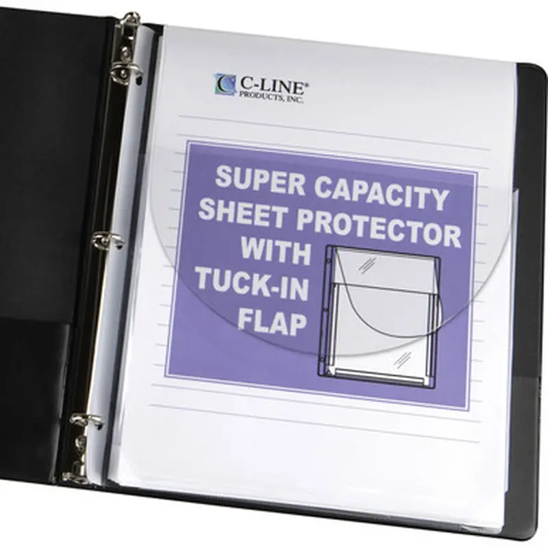 C-Line 61027 Super Capacity Sheet Protector with Tuck-in Flap