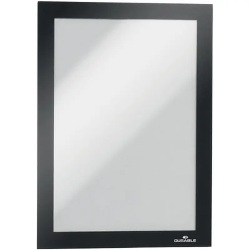 DURABLE 472101 Duraframe Magnetic, Half-Letter (5-1/2&quot x 8-1/2&quot), Black - 2 pack