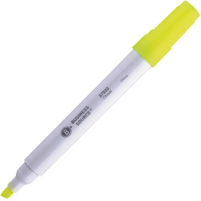 Business Source 37533 Chisel Tip Yellow Value Highlighter