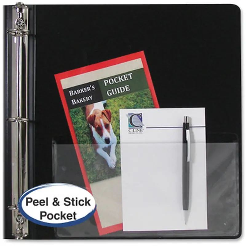 C-Line 70185 Peel &amp Stick Add-On Filing Pockets