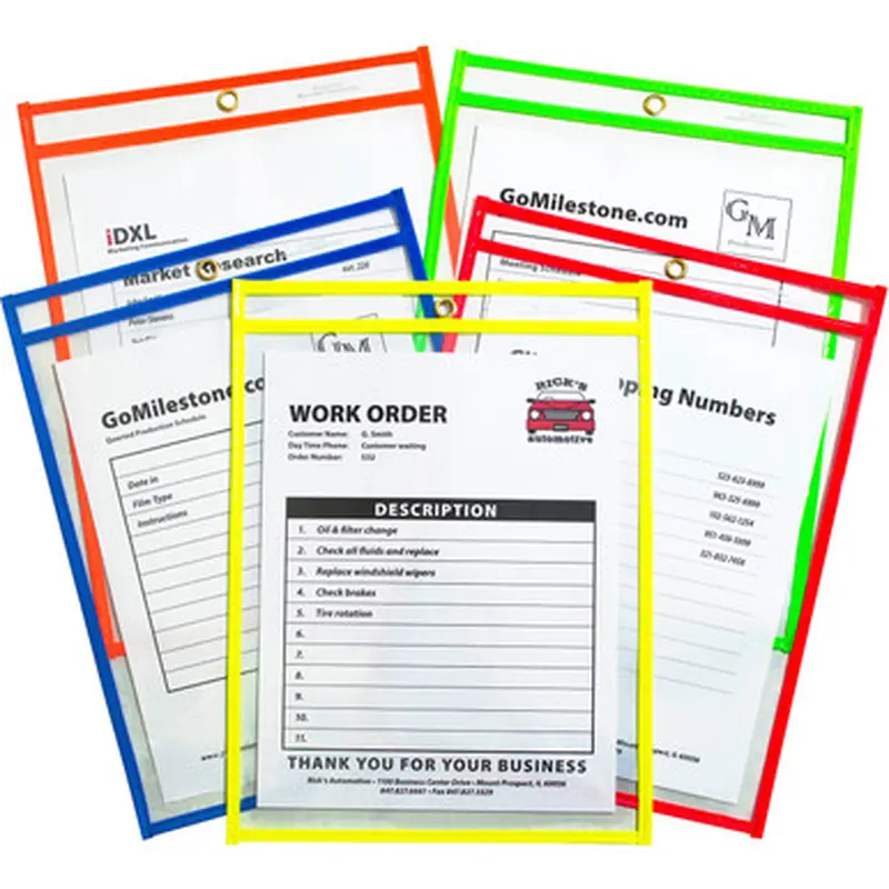 C-Line 43910 Neon Colored Stitched Shop Ticket Holders