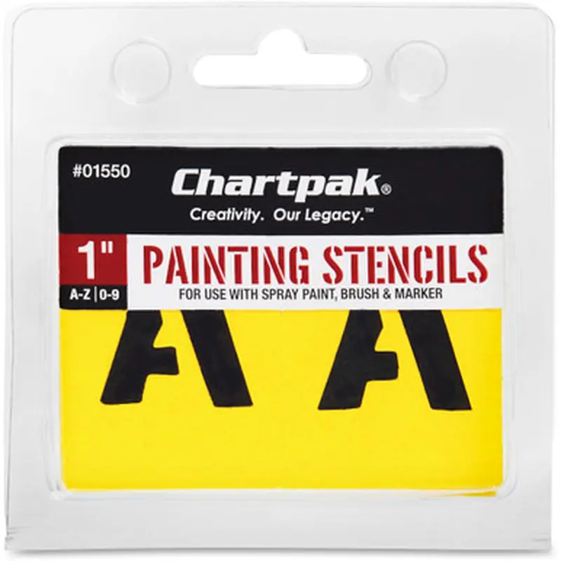 Chartpak 01550 Painting Letters/Numbers Stencils