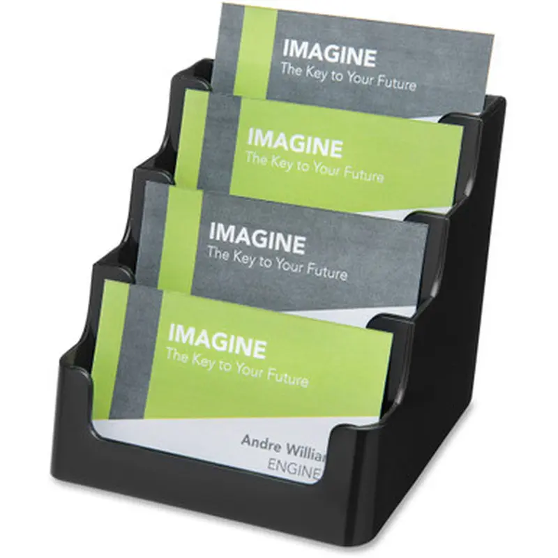 Deflecto 90404 4 Tier Business Card Holder
