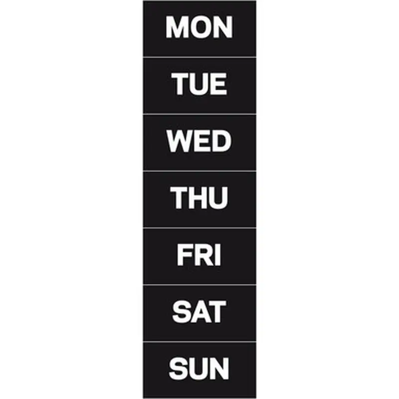 MasterVision FM1007 Magnetic Weekday Calendar Characters
