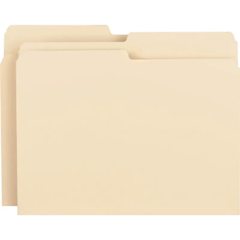 Business Source 17524 1/2-cut 1-ply Top Tab File Folders
