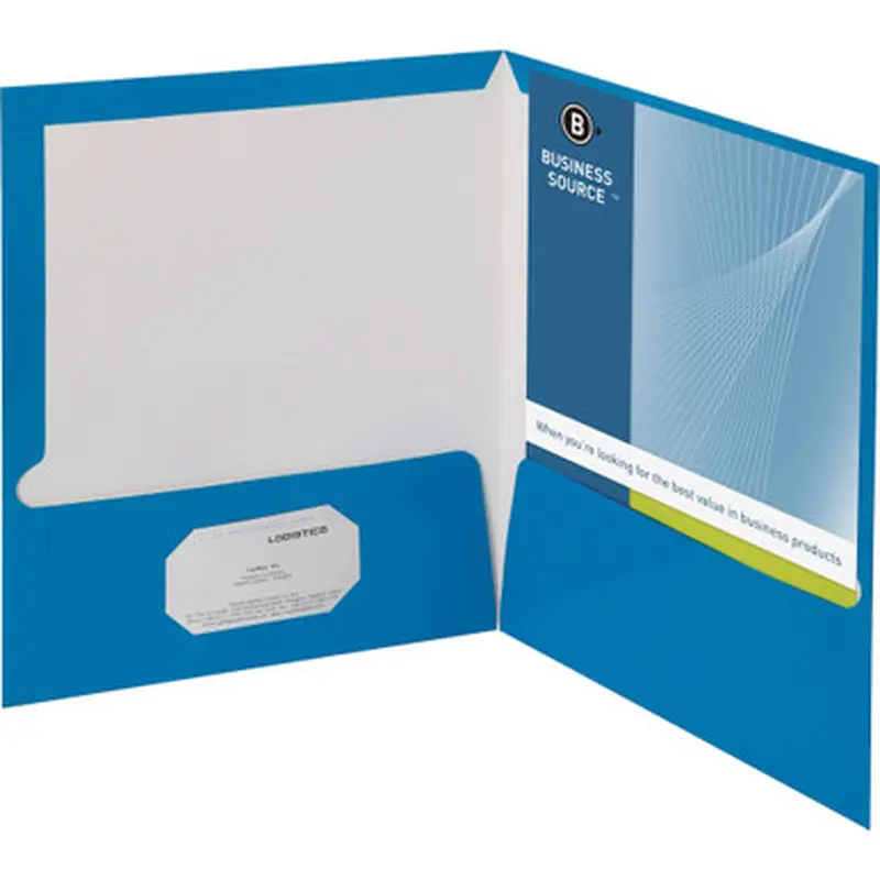 Business Source 44423 Laminated Cover 2-pocket Portfolio