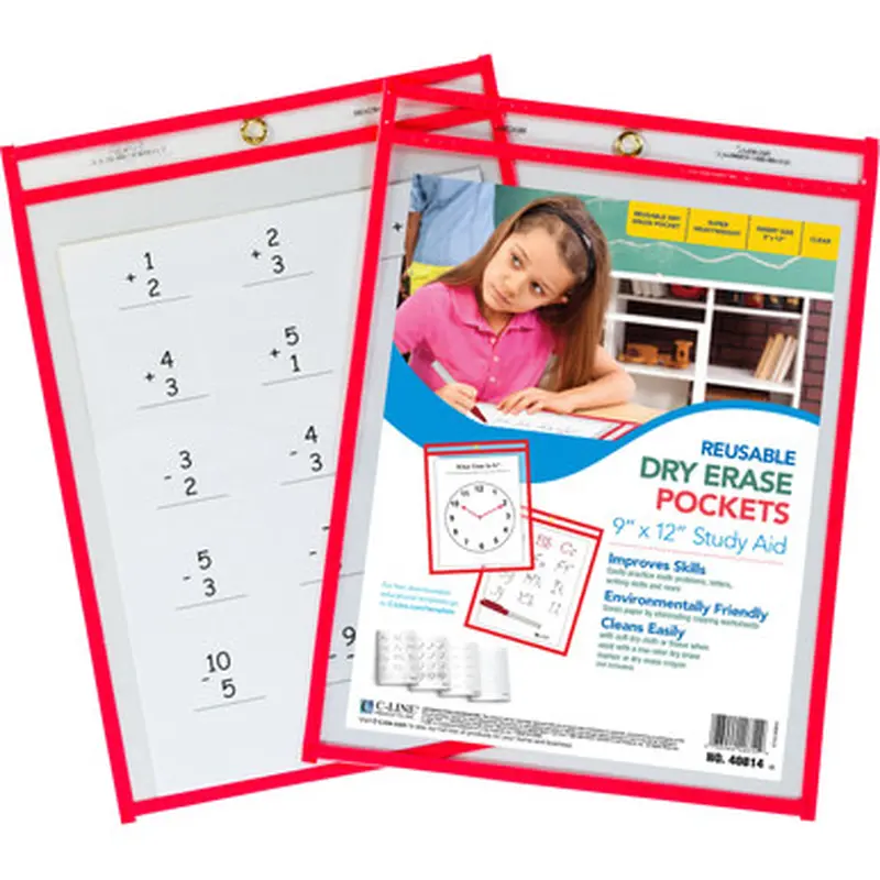C-Line 40814 Reusable Dry-erase Pocket
