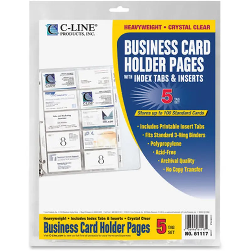 C-Line 61117 Business Card Refill Pages