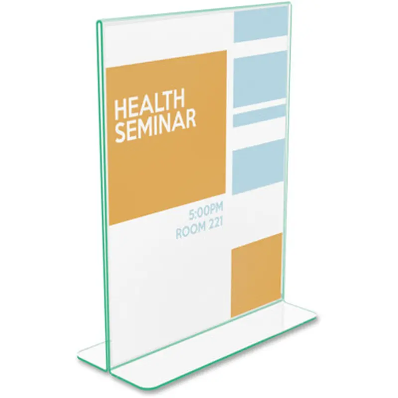 Deflecto 5991790 Superior Image Premium Green Edge Sign Holder