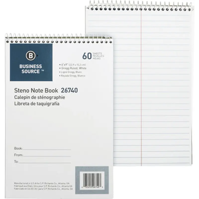 Business Source 26740 Steno Notebook