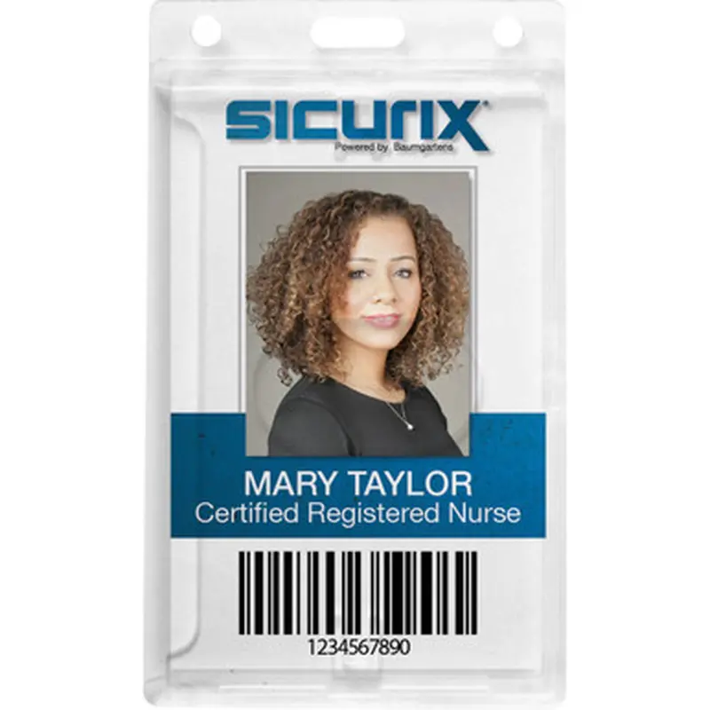 SICURIX 68140 Rigid PC ID Badge Dispensers with Thumb Slot - Vertical
