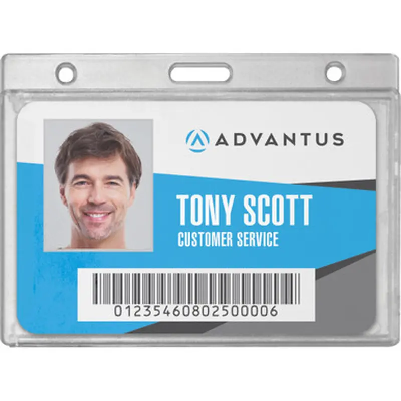 Advantus 76075 Frosted Horizontal Rigid ID Holder
