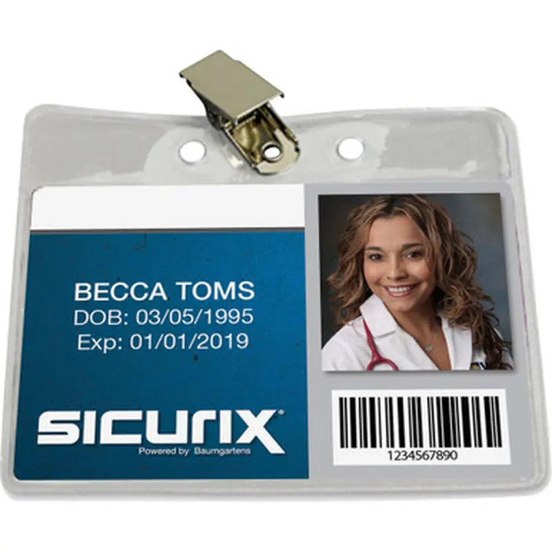 SICURIX 67850 Horizontal Badge Holder with Clip