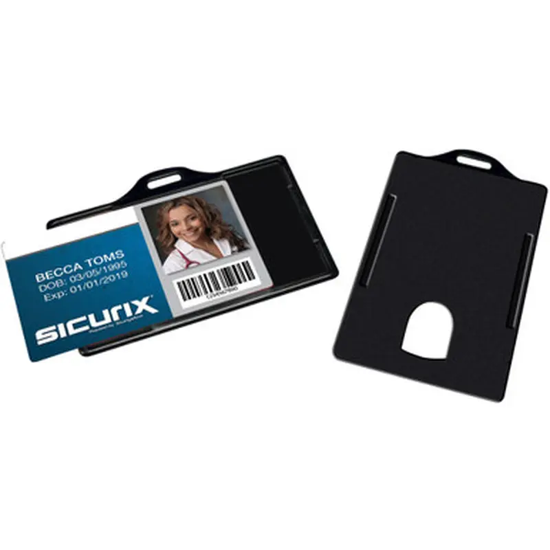 SICURIX 68310 Horizontal Black Frame ID Card Holder