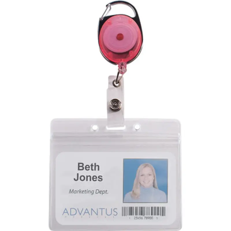 Advantus 91119 Neon Carabiner ID Reels