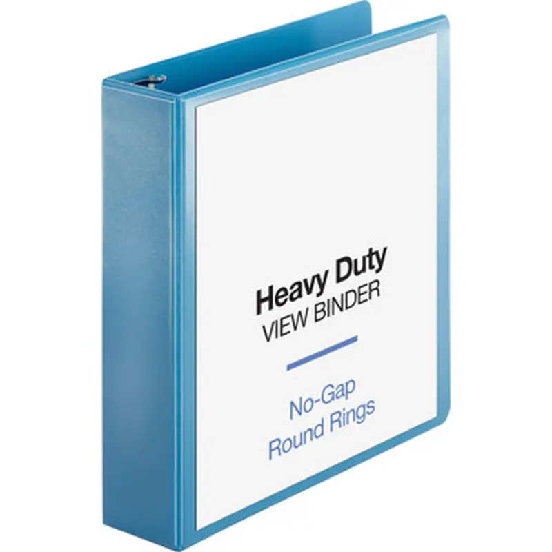Business Source 01642 Premium Round Ring View Binder
