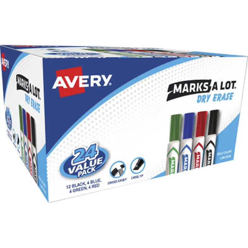 Avery 98188 Marks A Lot Desk-Style Dry-Erase Markers