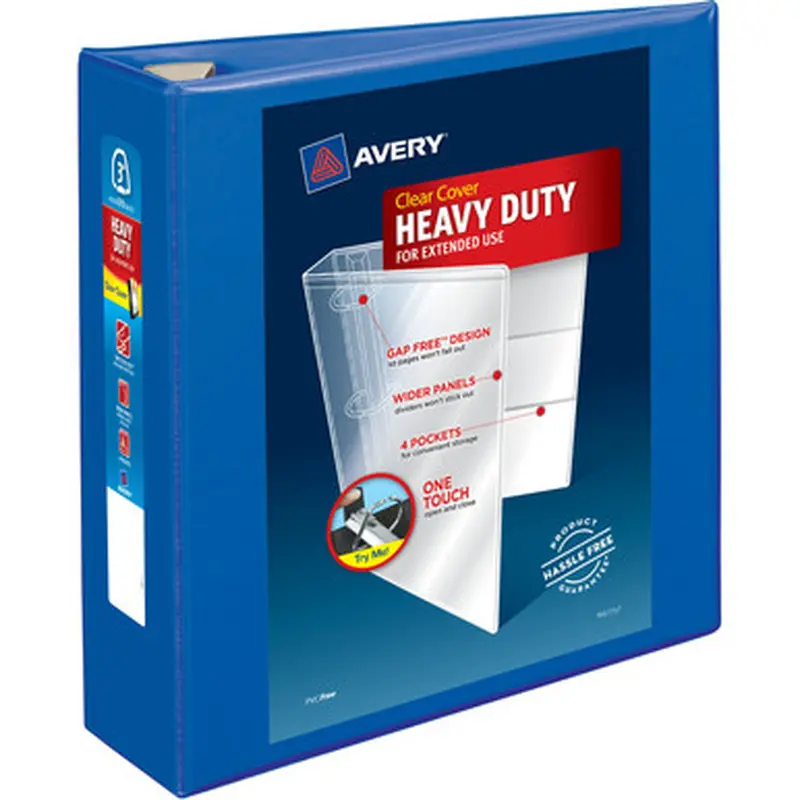 Avery 79811 Heavy-Duty View Binders - Locking One Touch EZD Rings