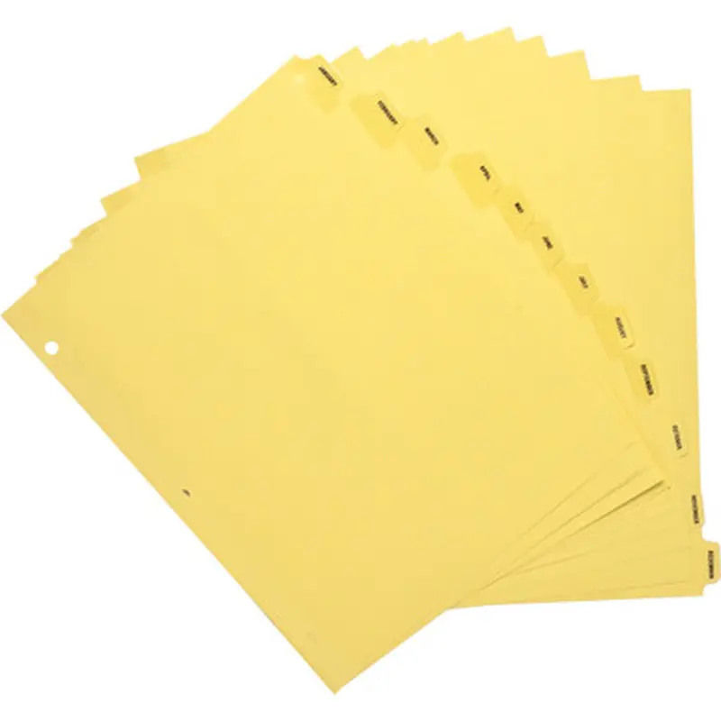Business Source 01807 Monthly Clear Plastic Tab Index Dividers