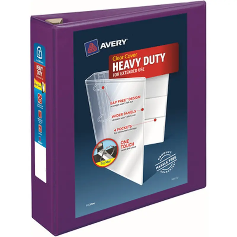 Avery 79777 Heavy-Duty View Binders - Locking One Touch EZD Rings
