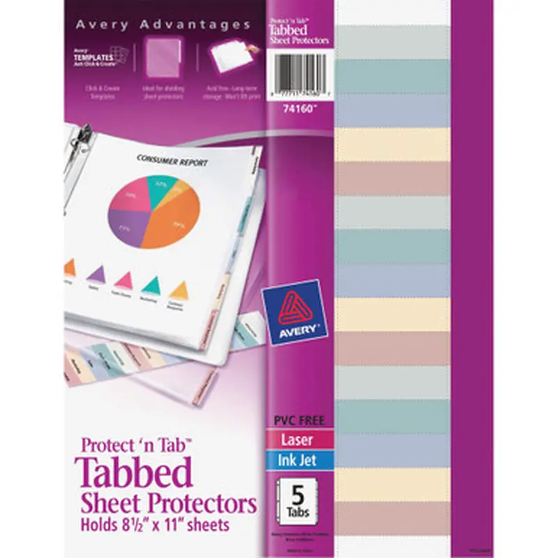 Avery TSP11 Tabbed Sheet Protectors
