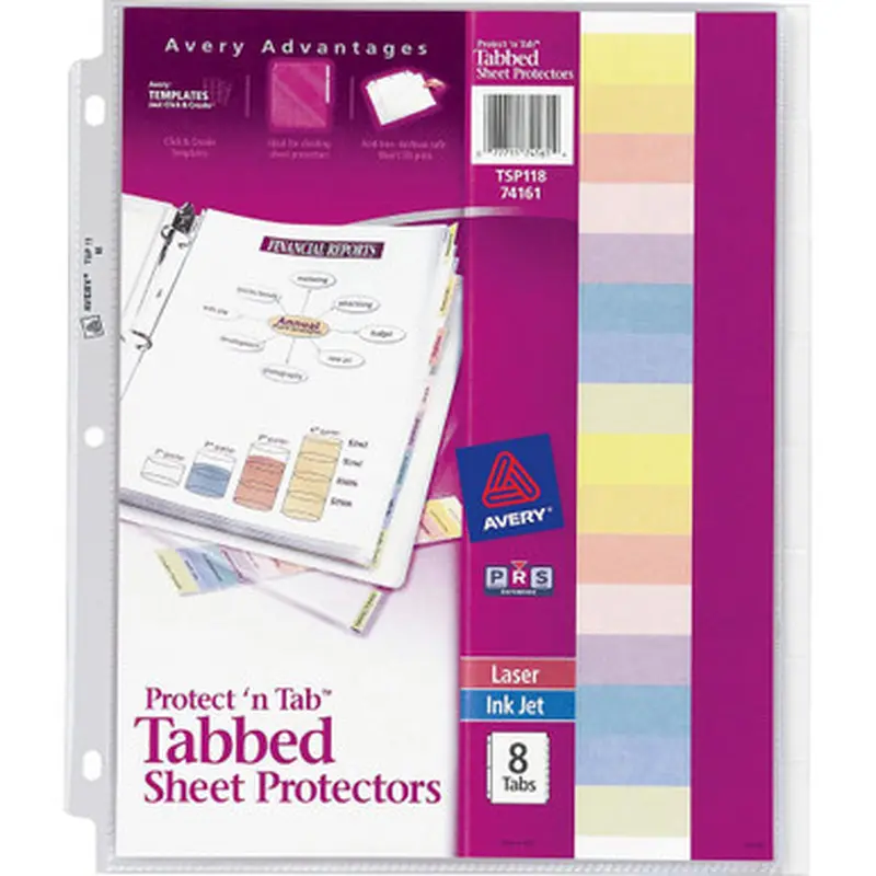 Avery 74161 Tabbed Sheet Protectors
