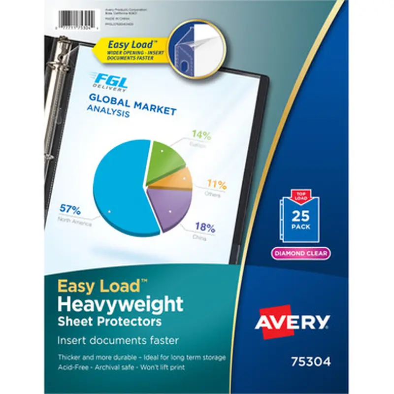 Avery 75304 Heavyweight Sheet Protectors -Acid-free