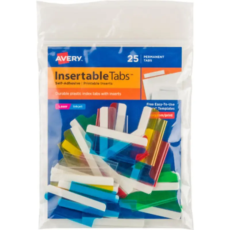Avery S150 Index Tabs with Printable Inserts