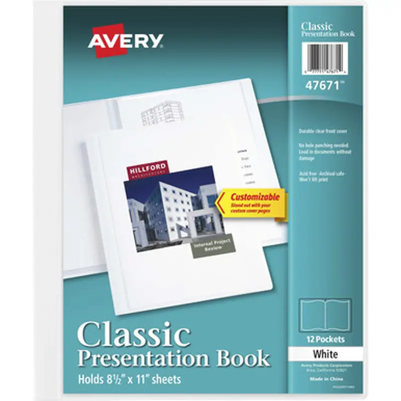Avery 47671 White Presentation Book