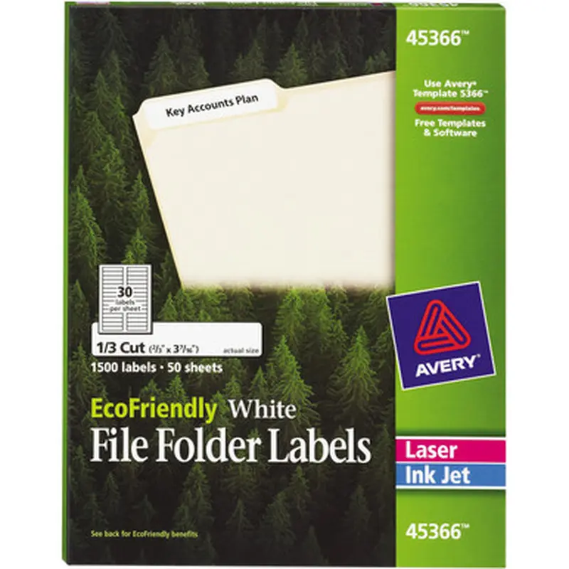 Avery 45366 File Folder Label