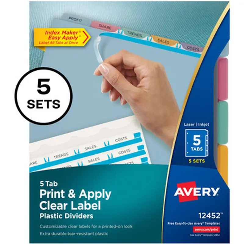 Avery 12452 Index Maker Index Divider