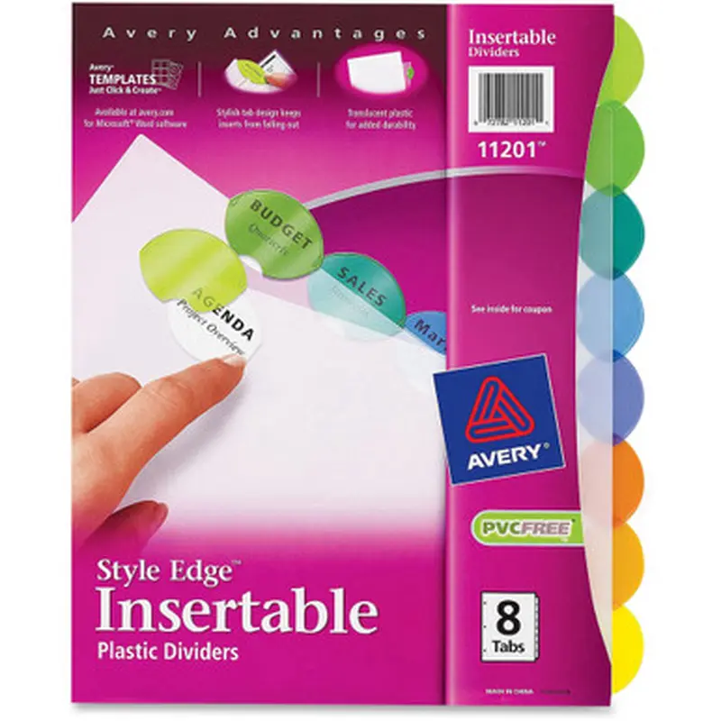 Avery 11201 Style Edge Insertable Dividers