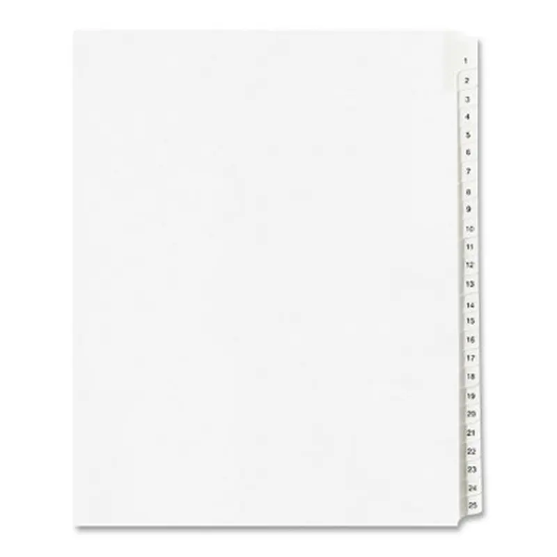 Avery 1701 Collated Legal Exhibit Dividers - Allstate Style