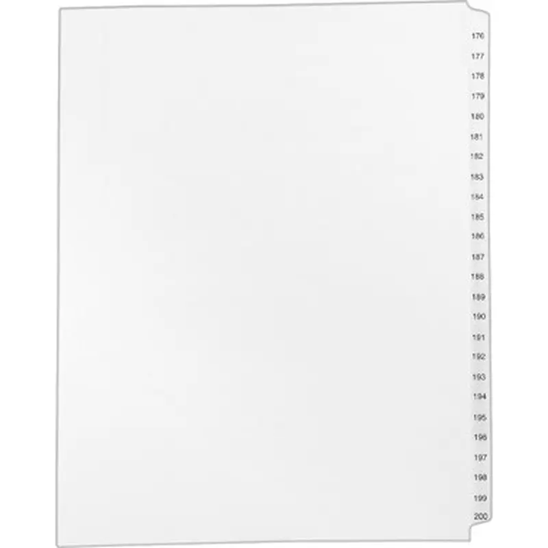 Avery LG176200LTS Standard Collated Legal Exhibit Divider Sets - Avery Style