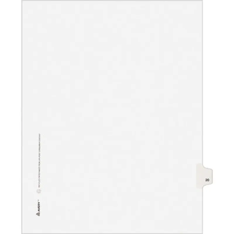 Avery LG20LTS Individual Legal Exhibit Dividers - Avery Style