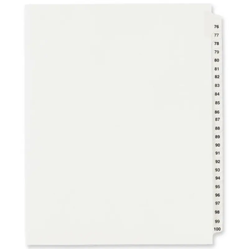 Avery LG76100LTS Standard Collated Legal Exhibit Divider Sets - Avery Style