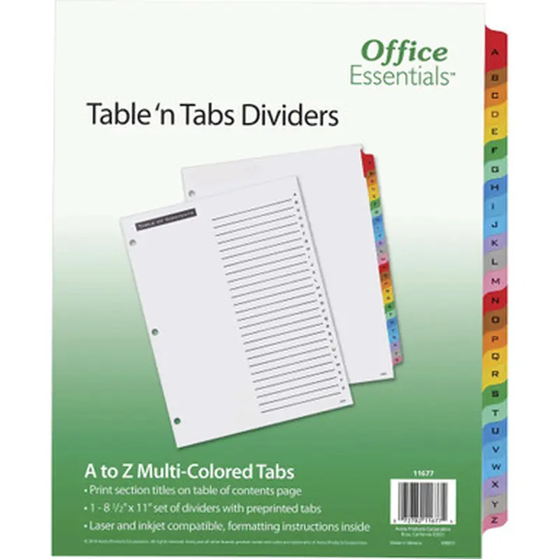 Avery 11677 A-Z Table &#039N Tabs Dividers