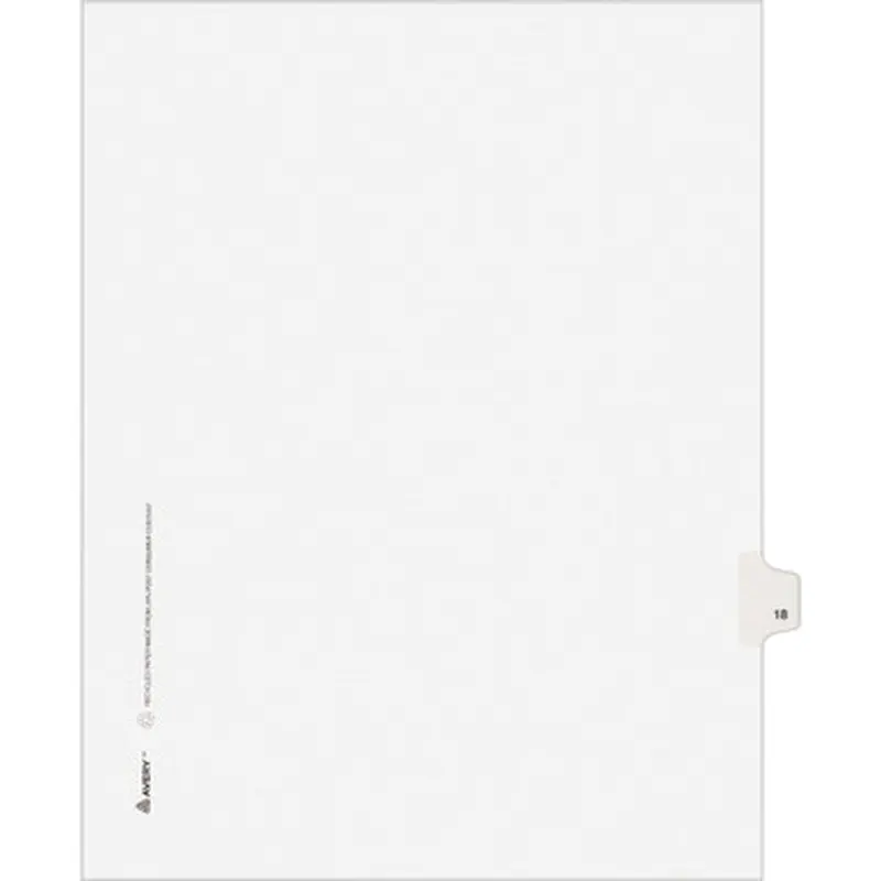 Avery LG18LTS Individual Legal Exhibit Dividers - Avery Style