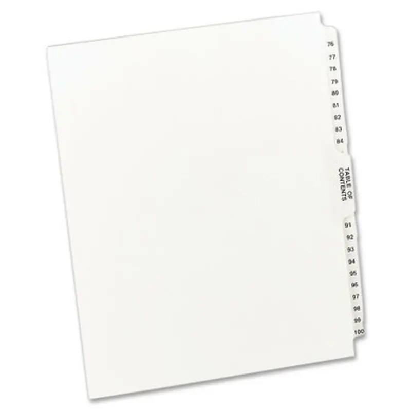Avery LGLTS76100 Premium Collated Legal Exhibit Dividers with Table of Contents Tab - Avery Style
