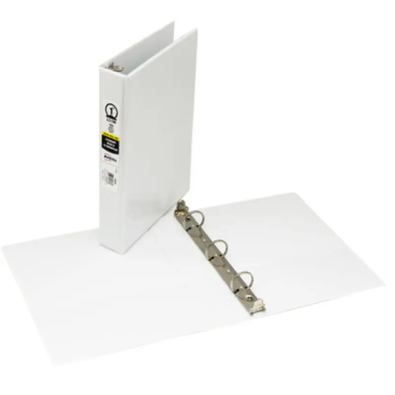 Avery 05806 Mini 3 Ring Economy View Binder, White, 5-1/2 x 8-1/2&quot, Round Ring, 1&quot Capacity