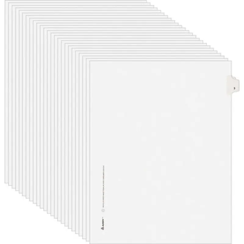 Avery LGLTS3 Individual Legal Exhibit Dividers - Avery Style - Unpunched