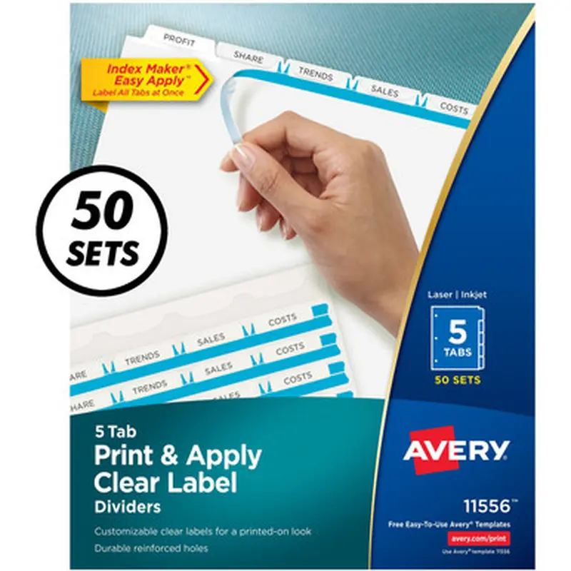 Avery 11556 Index Maker Index Divider
