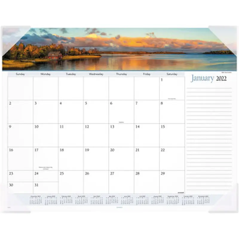 At-A-Glance 89802 Panoramic Landscape Monthly Desk Pad