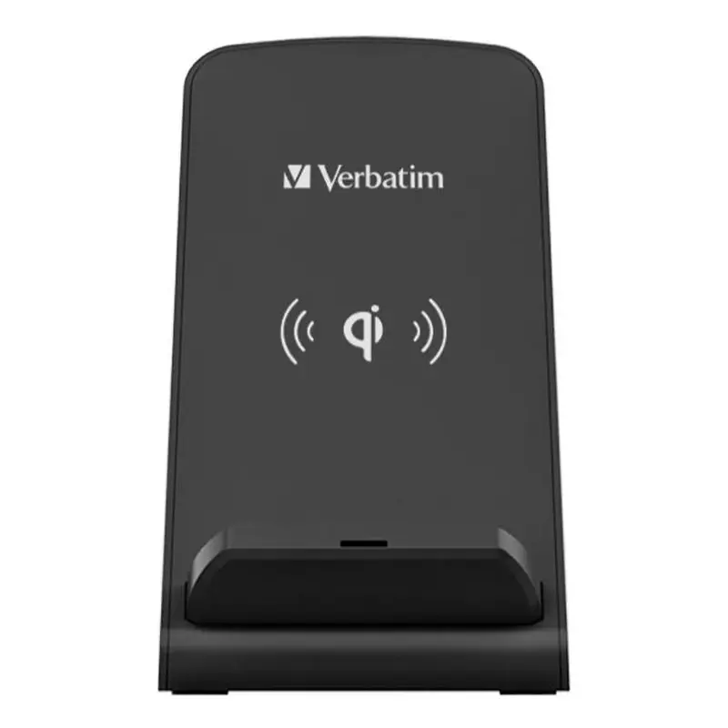(LS)Verbatim Wireless Charging Stand 10W - Mobile Devices, Android, IOS, Apple, Samsung, Oppo, Nokia, Sony. Black, Qi Charge, OCP, FOD, OTP, OVP