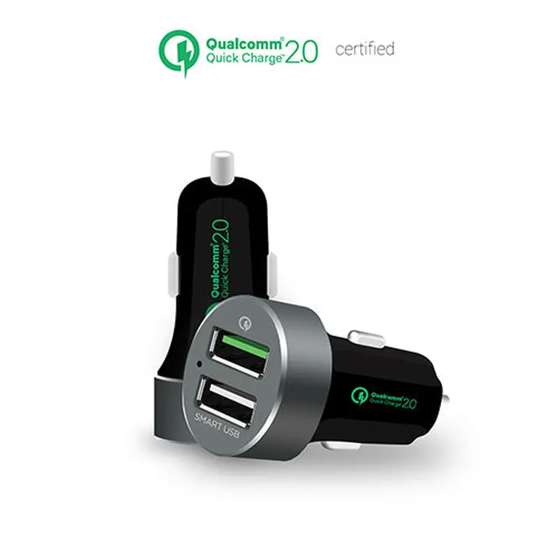(LS) mbeat QuickBoost USB 2.0 Dual Port Car Charger - Certified Qualcomm Quick Charge 2.0 technology /Fast Charging/Samsung Galaxy Note Apple iPhone